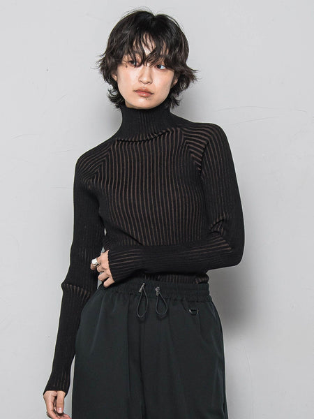 【WEB限定】プレーティングリブニットプルオーバー≪手洗い可能≫