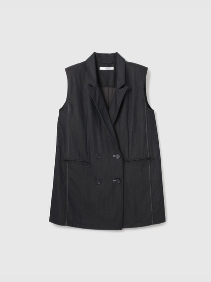 【シーズンレス】ナイロンツイルデニムベスト