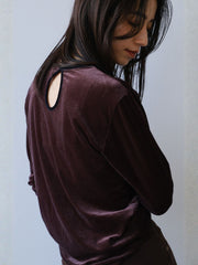 【日本製】Sheer velour ringer t　