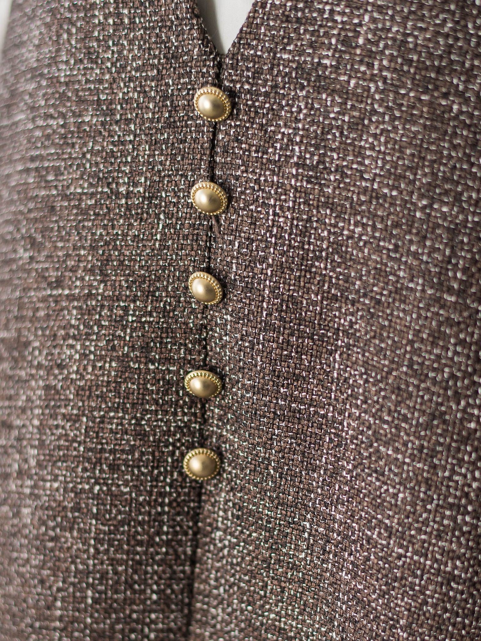 ツィードVネックジャンスカワンピース