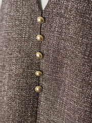 ツィードVネックジャンスカワンピース