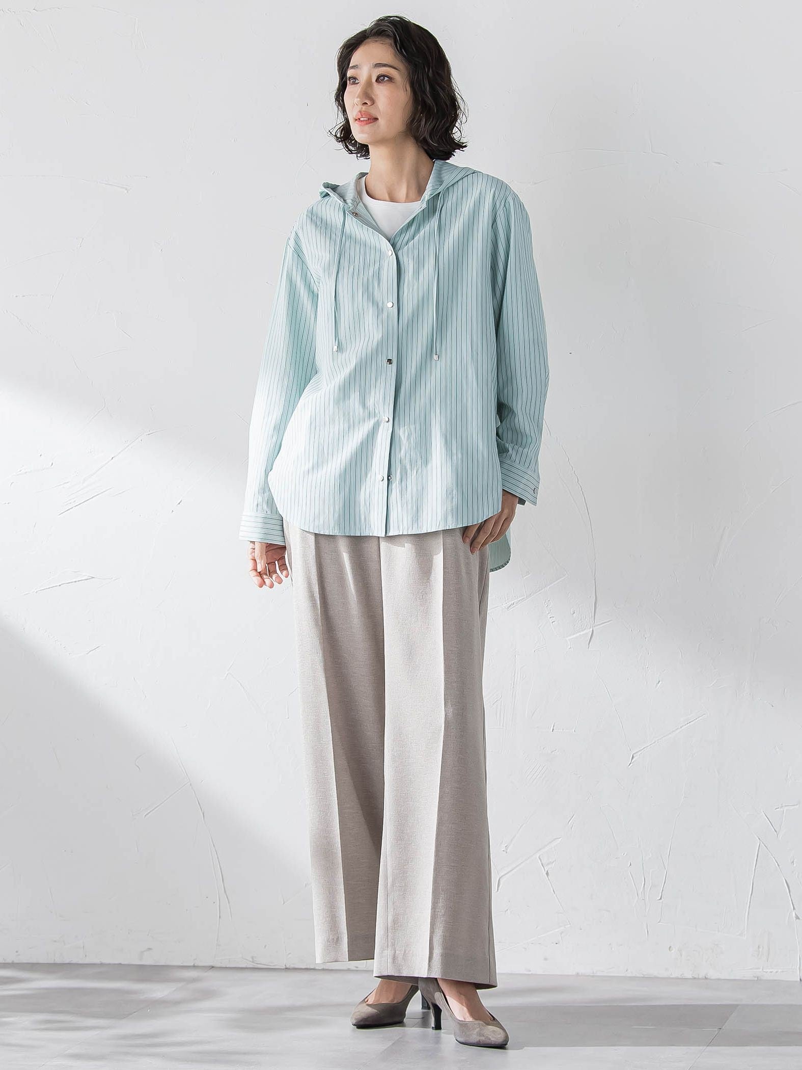 【大きいサイズ】リネンライクオックスパンツ