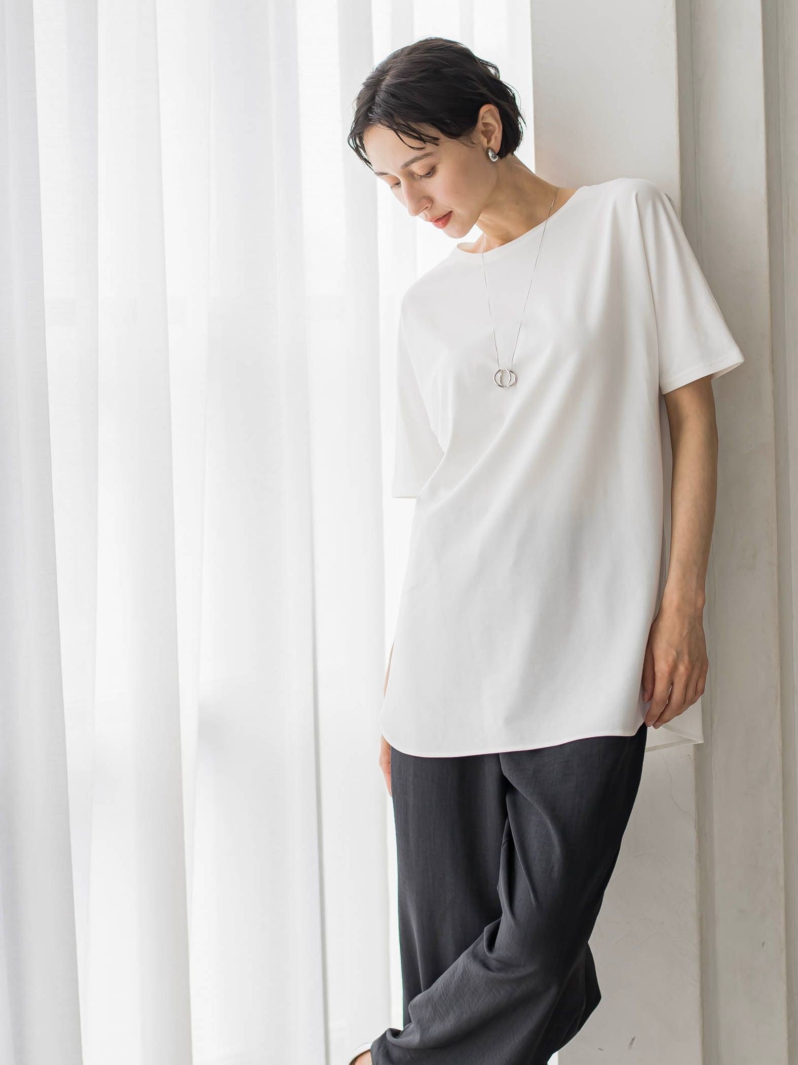 【WEB限定】”細身パンツも怖くない”Tシャツチュニック