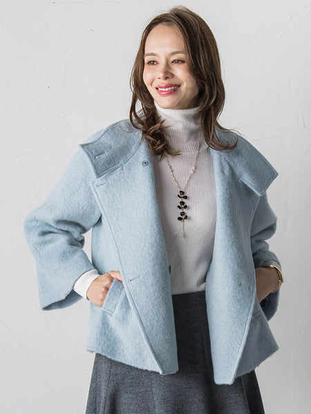 シャギーショートコート