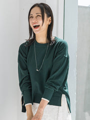 【WEB限定】カラー配色ニット≪洗える≫