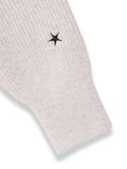 メッセージ刺繍Vネックニットプルオーバー≪手洗い可能≫