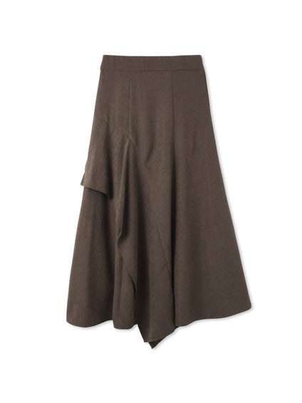 サテンピーチバックアシンメトリースカート≪手洗い可能≫