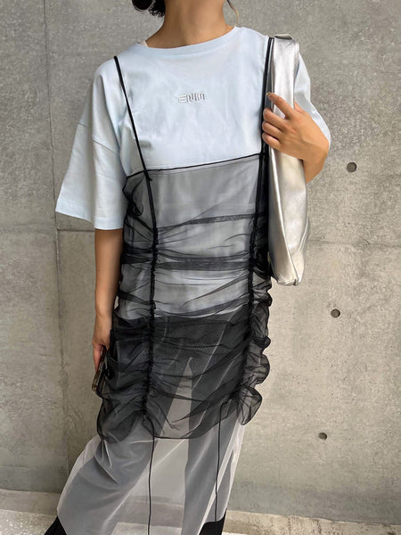 【ENIM BY VICKY】ハイゲージENIMロゴ刺繍Tシャツ《手洗い可能》