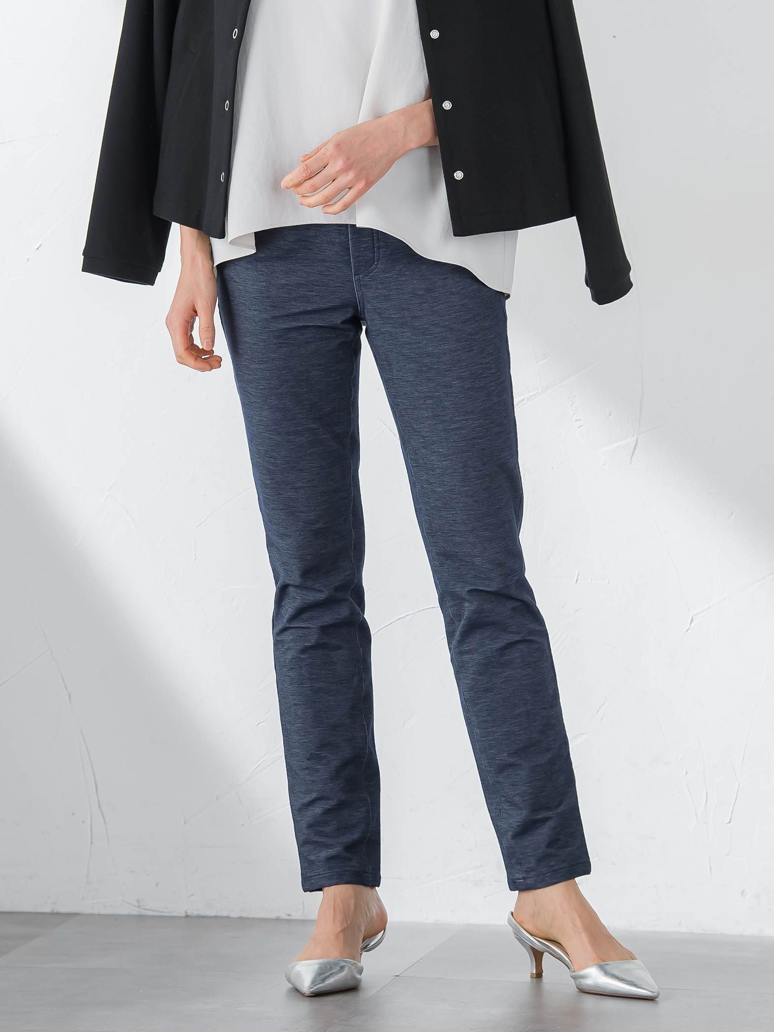 【WEB限定】名品デニムジャージライトパンツ≪ストレッチ/11号あり≫