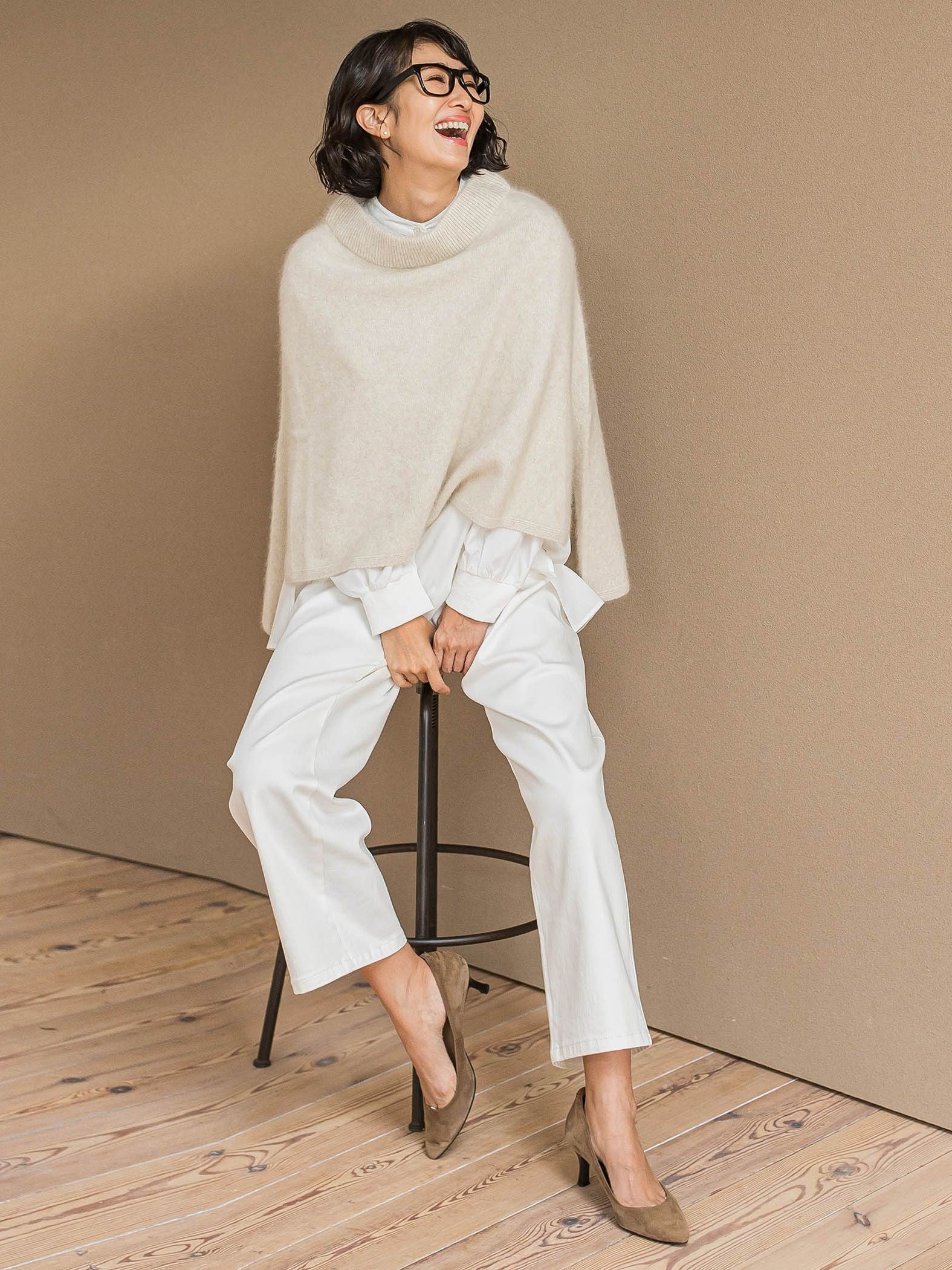 【大きいサイズ】【biyori】裏起毛ウインターデニムパンツ