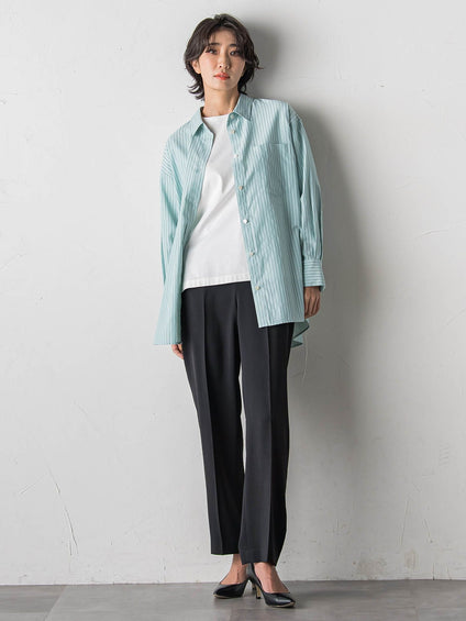 ハイストレッチカルゼストレートパンツ