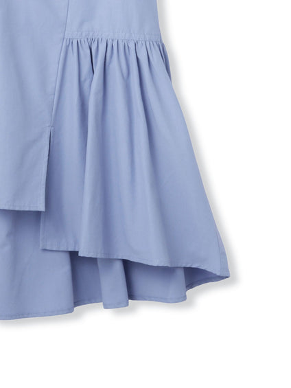 モイストブロードラッフルヘムブラウス