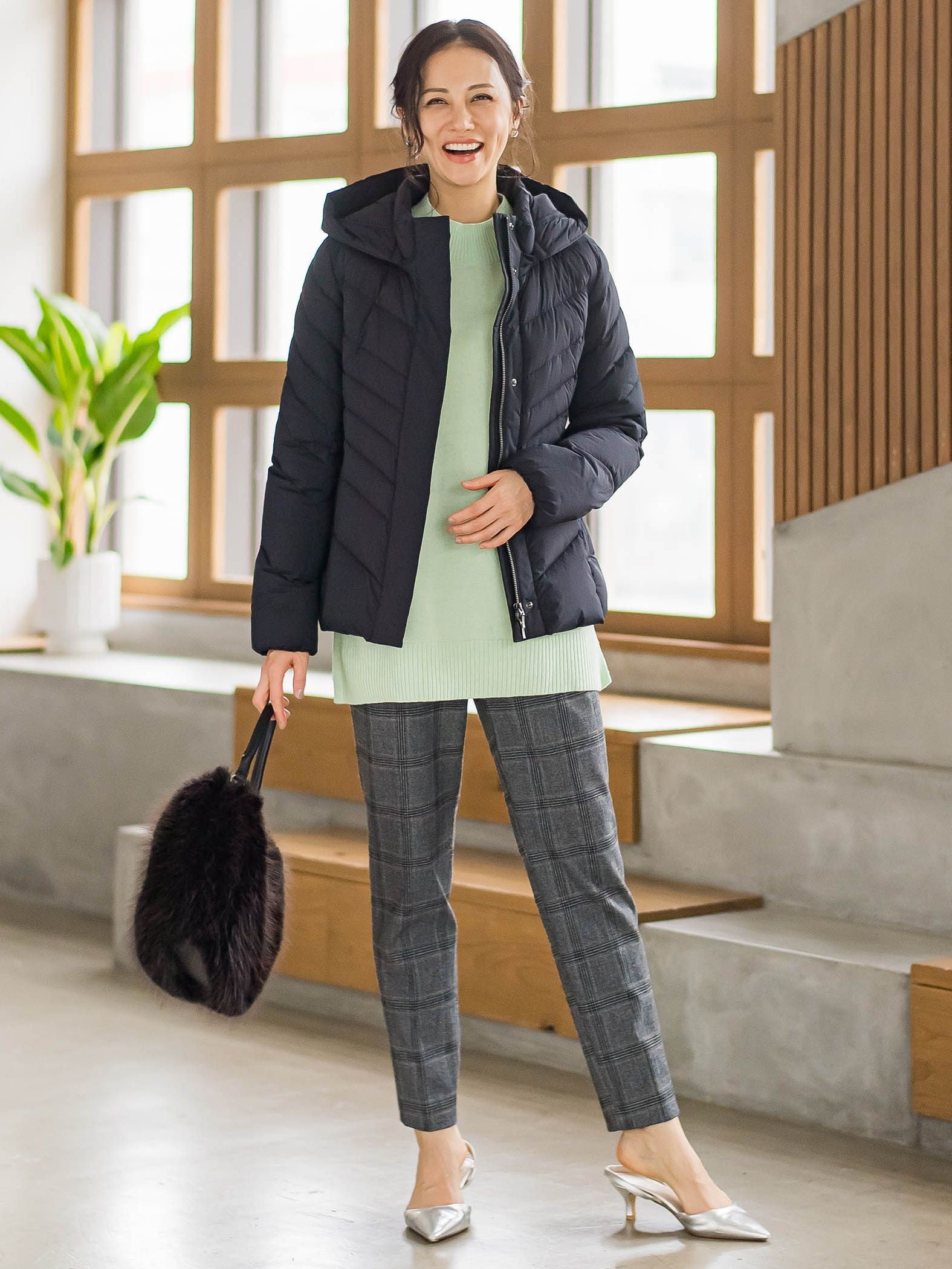 ファインメリノウールチュニックニット≪洗える≫