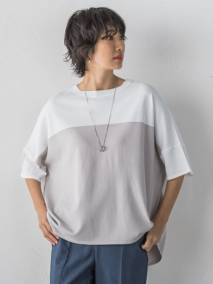 【WEB限定】”涼感”バイカラーニット