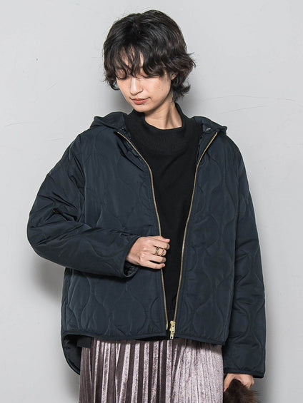 【WEB限定】4WAYキルティング×ボアブルゾン≪手洗い可能≫