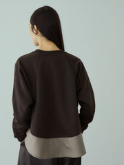 軽量ボンディングバックテールプルオーバー≪洗濯機で洗える≫