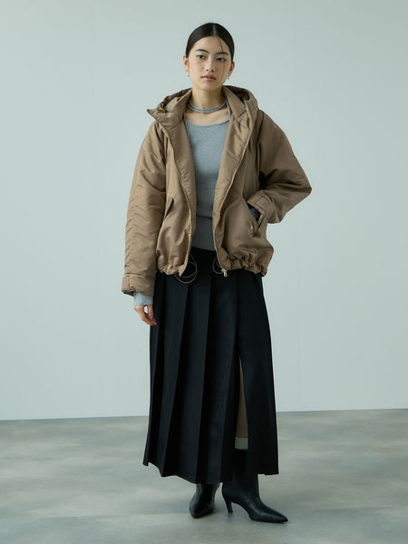 ナイロン中綿フードMA-1ジャケット≪手洗い可能≫