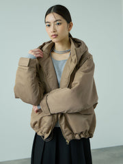 ナイロン中綿フードMA-1ジャケット≪手洗い可能≫