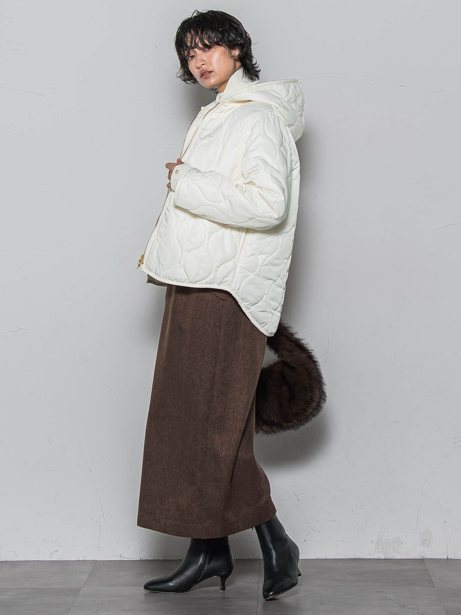 【WEB限定】4WAYキルティング×ボアブルゾン≪手洗い可能≫