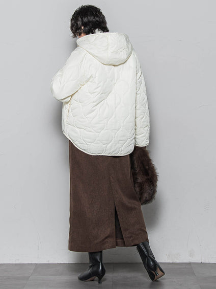 【WEB限定】4WAYキルティング×ボアブルゾン≪手洗い可能≫