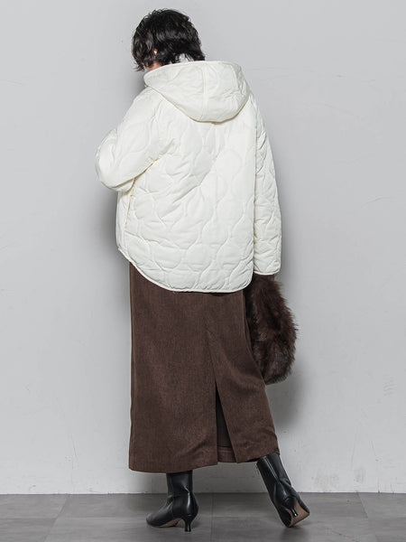 【WEB限定】4WAYキルティング×ボアブルゾン≪手洗い可能≫