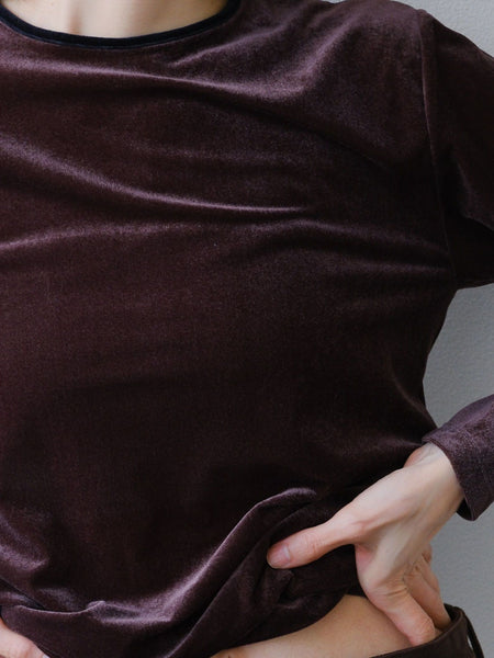 【日本製】Sheer velour ringer t　