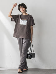 【WEB限定】スクエア箔オーバーサイズTシャツ≪手洗い可能≫