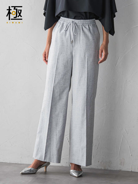【WEB限定/+5cm丈長め】【極・名品パンツ】シェルタリングワイドパンツ
