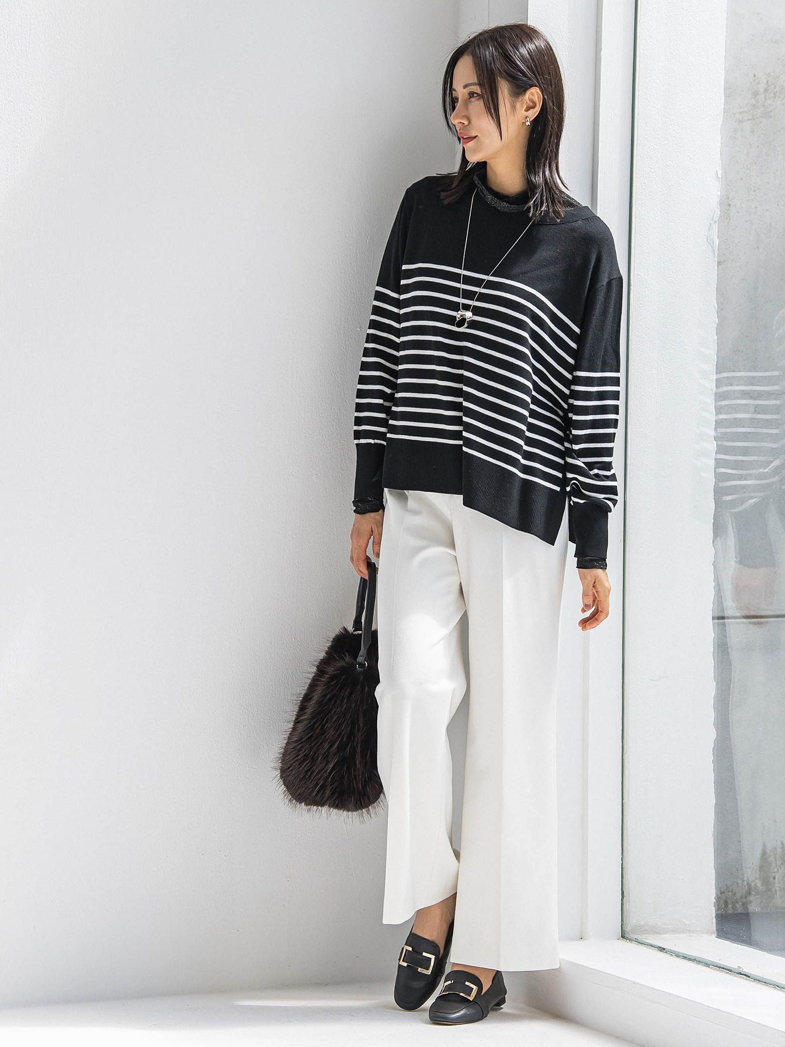 ANGELINAリブスリーブニット≪WEB限定11号/洗える≫