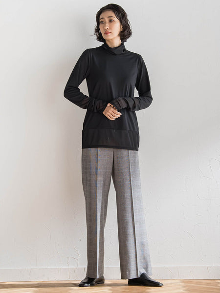 【大きいサイズ】シアー切り替えカットソー