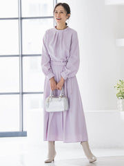 ウールブレンドストレッチフレアスカート≪セットアップ対応/手洗い可能≫