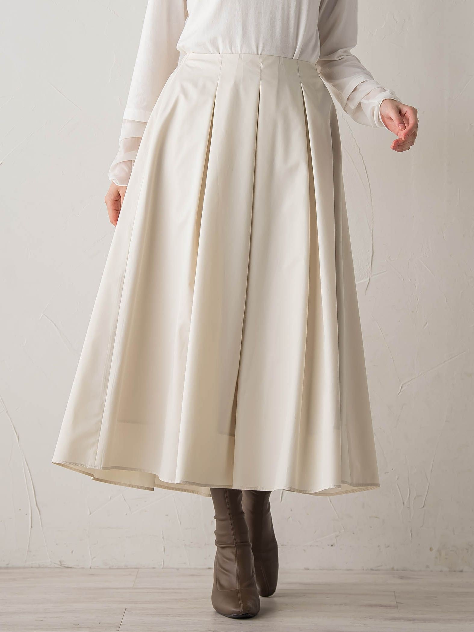 タフタタックスカート≪洗濯機で洗える≫