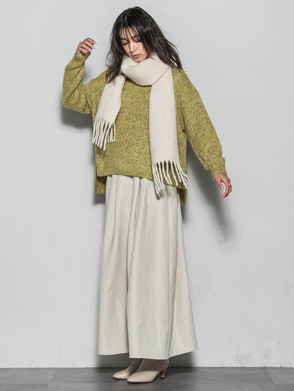 ラメスパンコールクルーネックニット≪手洗い可能≫