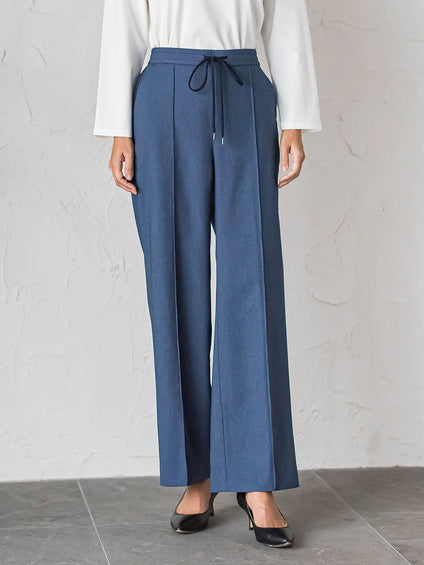 【WEB限定】マルーデデニムワイドパンツ