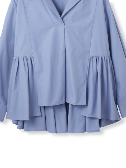 モイストブロードラッフルヘムブラウス