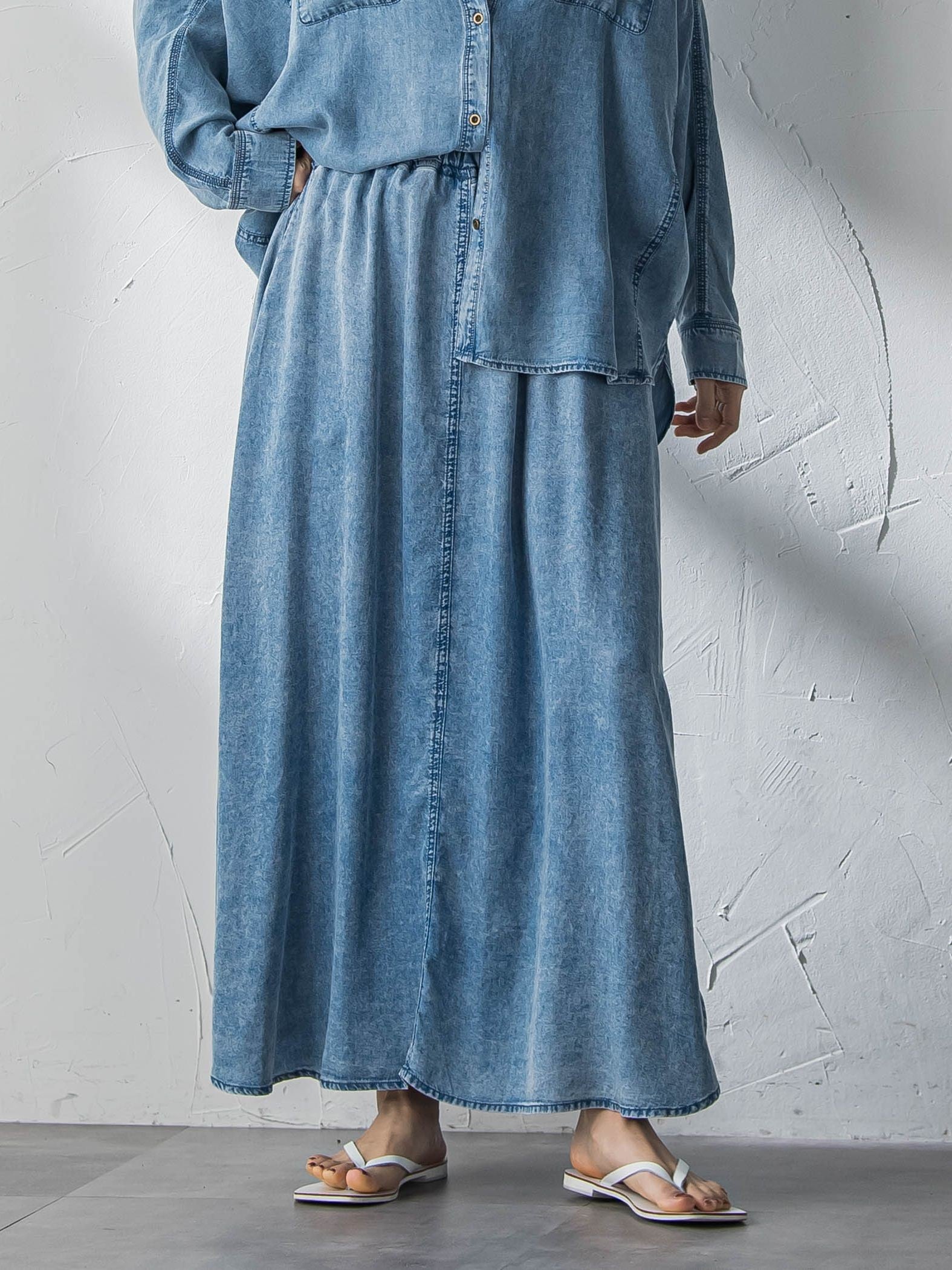 ゆれるデニムサークルスカート