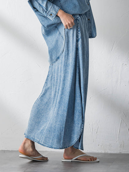 ゆれるデニムサークルスカート