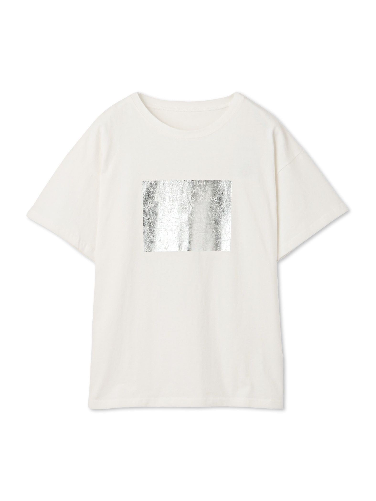 【WEB限定】スクエア箔オーバーサイズTシャツ≪手洗い可能≫