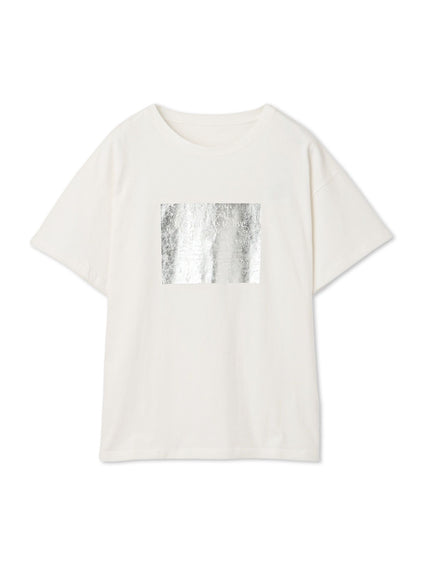 【WEB限定】スクエア箔オーバーサイズTシャツ≪手洗い可能≫