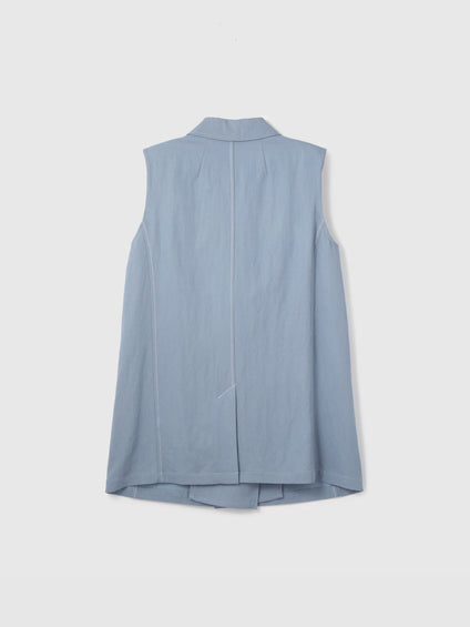 【シーズンレス】ナイロンツイルデニムベスト