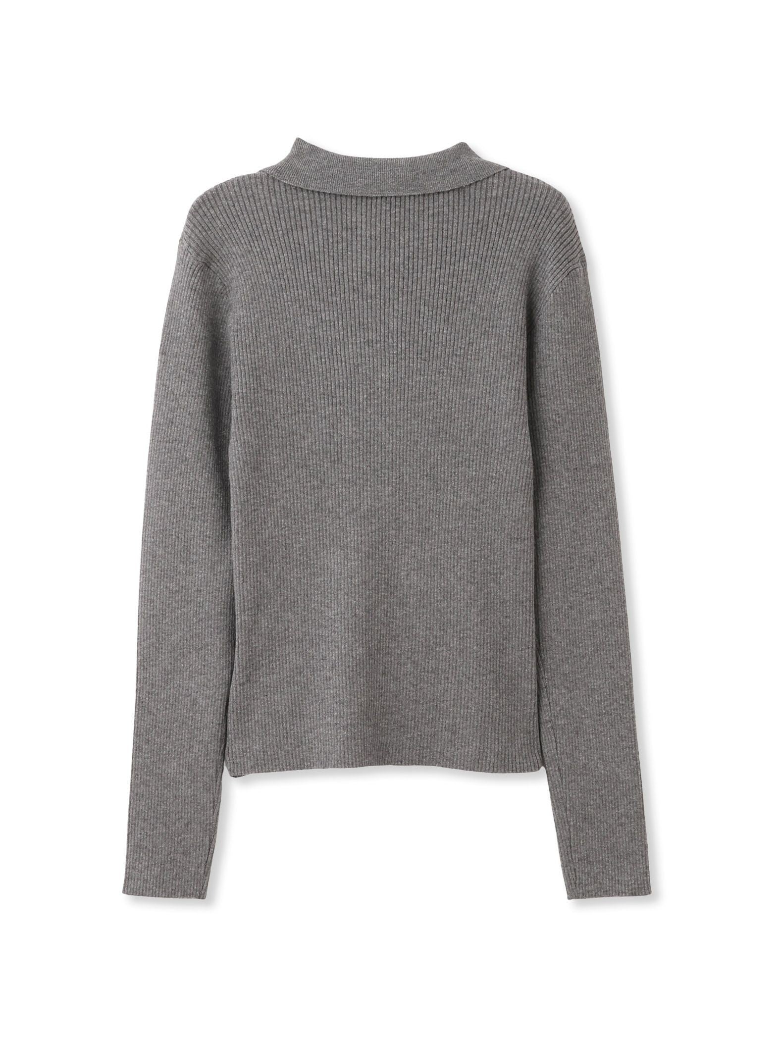 くるみボタンポロニットカーディガン≪手洗い可能≫