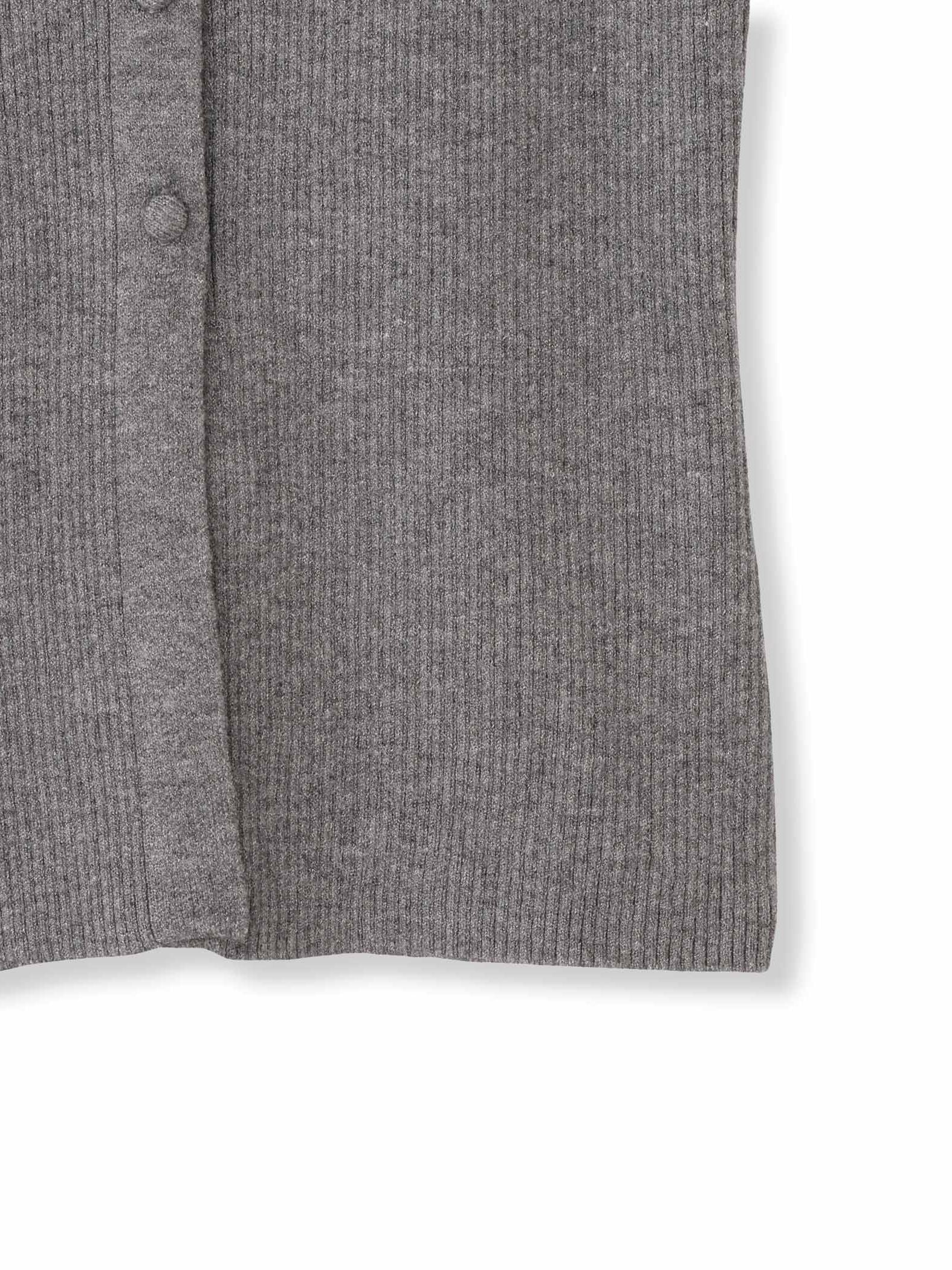 くるみボタンポロニットカーディガン≪手洗い可能≫