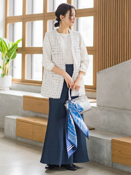 LUSTROツイードジレ