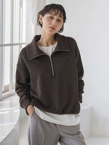【WEB限定】裏起毛ジッププルオーバー