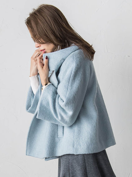 シャギーショートコート