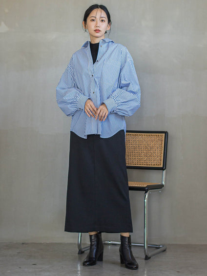 ボリュームスリーブシャツ≪洗濯機で洗える≫