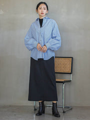 ボリュームスリーブシャツ≪洗濯機で洗える≫