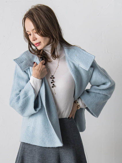 シャギーショートコート