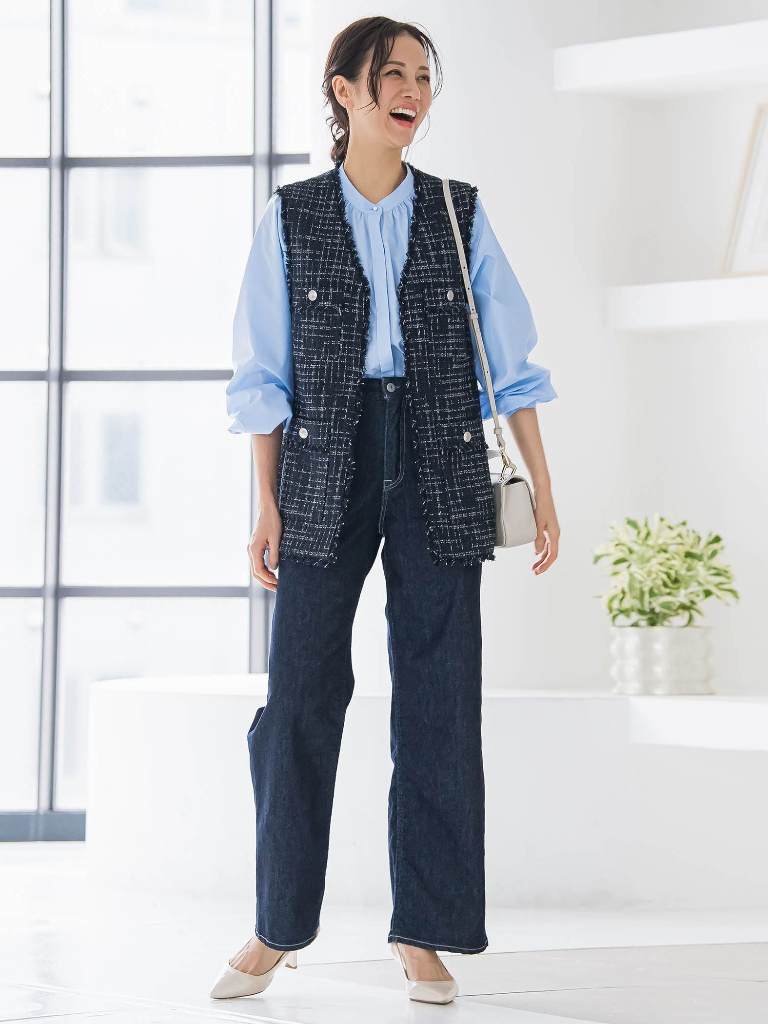 ボウタイタイプライターブラウス