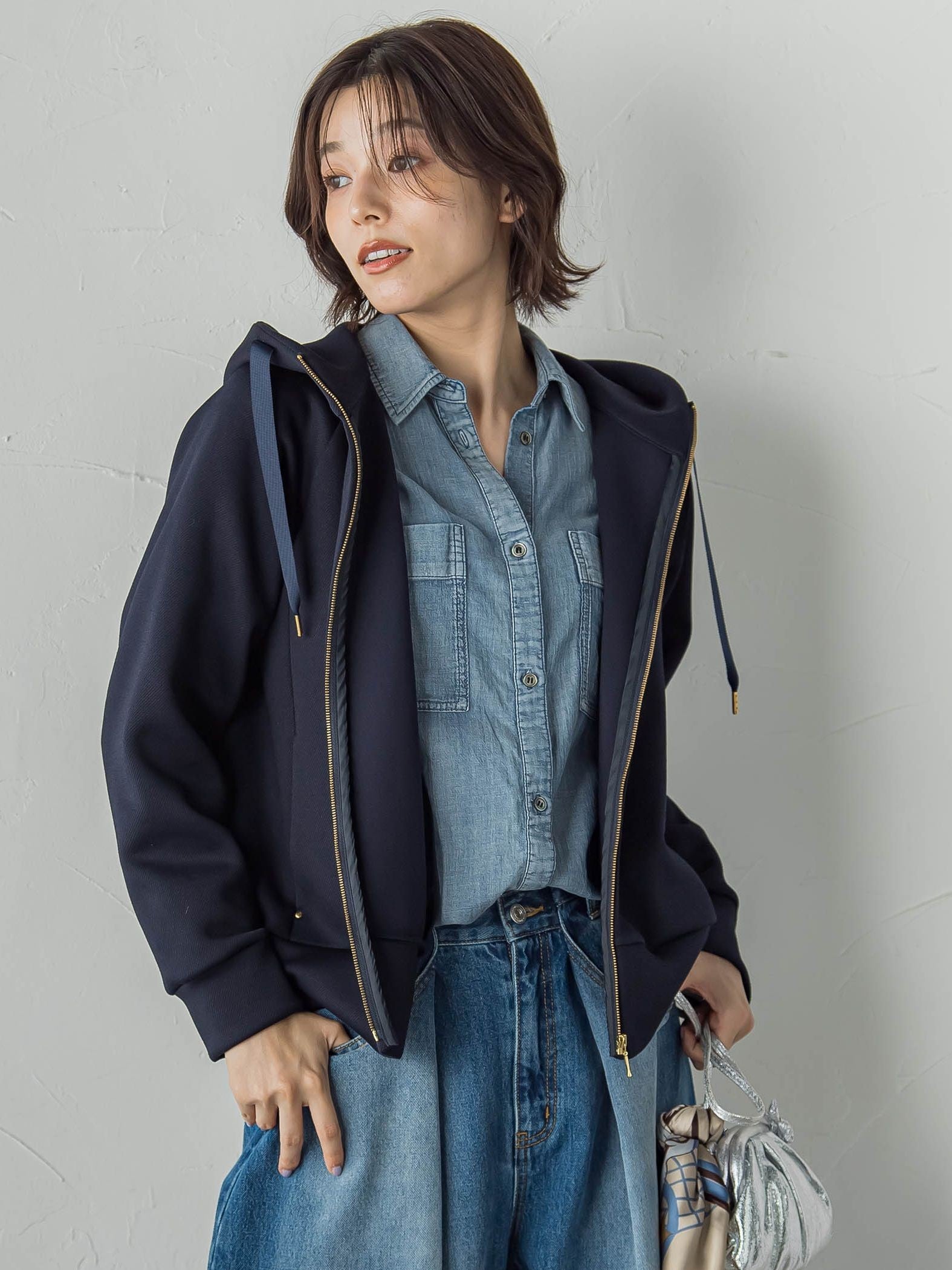 カルゼダンボールパーカー≪手洗い可能≫